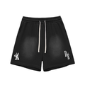 Sun Fade Raw Edge Cotton Shorts